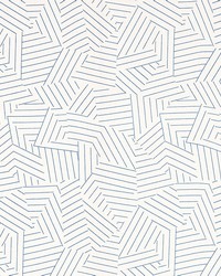 Deconstructed Stripe Cobalt by  Schumacher Fabric 