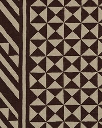 Nuba Brown On Natural by  Schumacher Fabric 