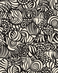 Seashells Black by  Schumacher Fabric 