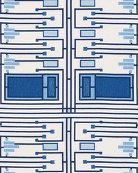 Design 105 Blues by  Schumacher Fabric 
