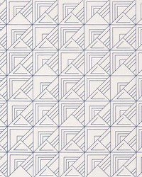 St. Marks Print Blue by  Schumacher Fabric 