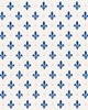 Schumacher Fabric FLEUR DE LIS BLEU & ROUGE