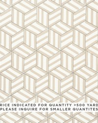 Tumbling Blocks Contract Natural by  Schumacher Fabric 