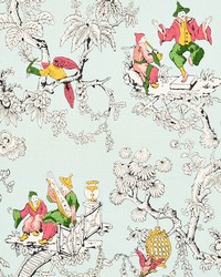 Chinoiserie Moderne Aqua by  Schumacher Fabric 