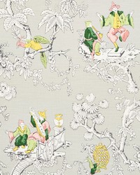 Chinoiserie Moderne Soft Grey by  Schumacher Fabric 