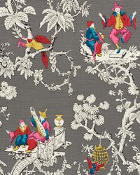 Chinoiserie Moderne Graphite by  Schumacher Fabric 