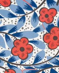 Cocarde Espagnole Red & Blue by  Schumacher Fabric 