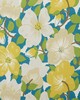 Schumacher Fabric MAGNOLIAS CITRON & PEACOCK