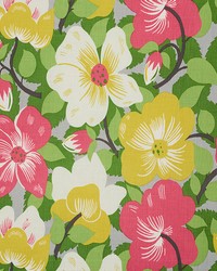 Magnolias Poppy Yellow by  Schumacher Fabric 