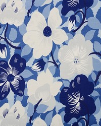 Magnolias Blues by  Schumacher Fabric 