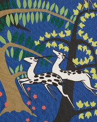Antelopes Cobalt by  Schumacher Fabric 
