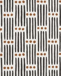 Dotted Stripe Carbon by  Schumacher Fabric 