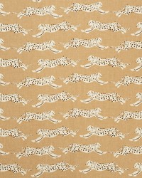 Leaping Leopards Sand by  Schumacher Fabric 