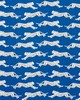 Schumacher Fabric LEAPING LEOPARDS BLUE