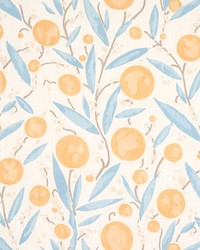Mirabelle Yellow and Sky 180060 by  Schumacher Fabric 