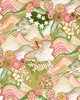 Schumacher Fabric Daisy Chain Green and Pink