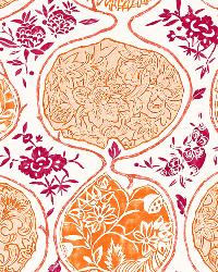 Katsugi Tangerine  Berry by  Schumacher Fabric 