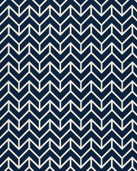 Chevron Print Navy by  Schumacher Fabric 