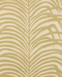 Zebra Palm Sisal Gold On Ivory by  Schumacher Wallpaper 