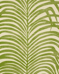Zebra Palm Sisal Green by  Schumacher Wallpaper 