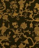 Schumacher Wallpaper SHANTUNG SILHOUETTE SISAL GOLD ON JET