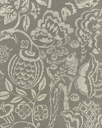 Uccello Sisal Grey by  Schumacher Wallpaper 