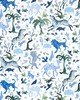 Schumacher Fabric Beasts Blue and Green