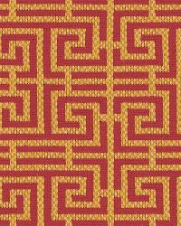Chinois Fret Cinnabar   Gold by  Schumacher Fabric 