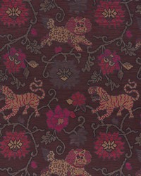 Khotan Weave Aubergine by  Schumacher Fabric 