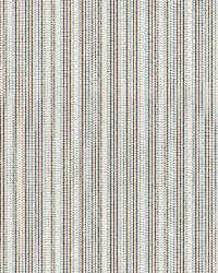 Baker Cotton Stripe Ivory Aqua Mocha by  Schumacher Fabric 