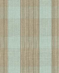 Avon Gingham Plaid Mocha Aqua by  Schumacher Fabric 