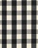 Schumacher Fabric CAMDEN COTTON CHECK EBONY