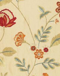 Palampore Embroidery Biscuit by  Schumacher Fabric 