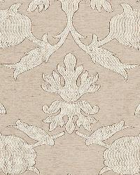 Roussillon Embroidery Greige by  Schumacher Fabric 