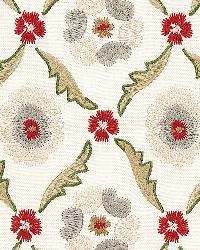 Claremont Embroidery Crimson by  Schumacher Fabric 