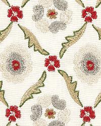 Claremont Embroidery Crimson by  Schumacher Fabric 