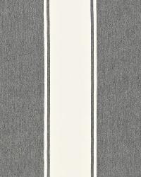 Cannes Awning Stripe Oxford Grey by  Schumacher Fabric 