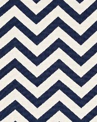 Antibes Chevron Navy by  Schumacher Fabric 