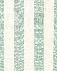 Augustin Linen Stripe Sea Glass   Ivory by  Schumacher Fabric 