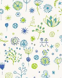 Lollipop Turquoise   Leaf by  Schumacher Fabric 