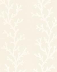 Coral Madras Polar White   Ecru by  Schumacher Fabric 