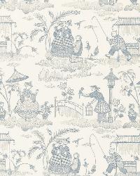 Bassano Embroidered Toile Delft by  Schumacher Fabric 
