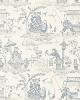 Schumacher Fabric BASSANO EMBROIDERED TOILE DELFT