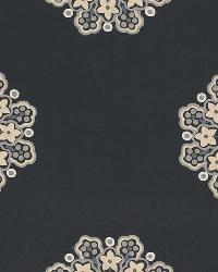 Chennai Linen Embroidery Midnight by  Schumacher Fabric 
