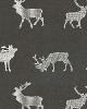 Schumacher Fabric CARIBOU EMBROIDERY CHARCOAL