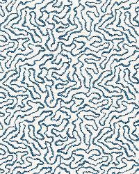 Corallina Prussian Blue by  Schumacher Fabric 