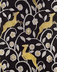 Les Gazelles Au Bois Noir by  Schumacher Fabric 