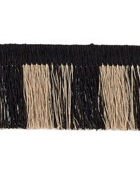 Palm Frond Lava Black by  Schumacher Fabric 