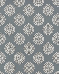 Olana Linen Embroidery Slate by  Schumacher Fabric 