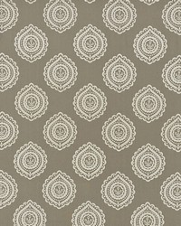 Olana Linen Embroidery Stone by  Schumacher Fabric 